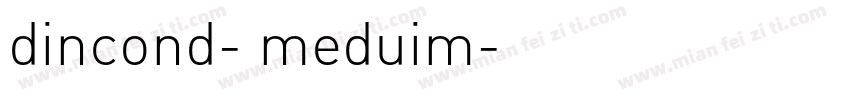 dincond- meduim字体转换
